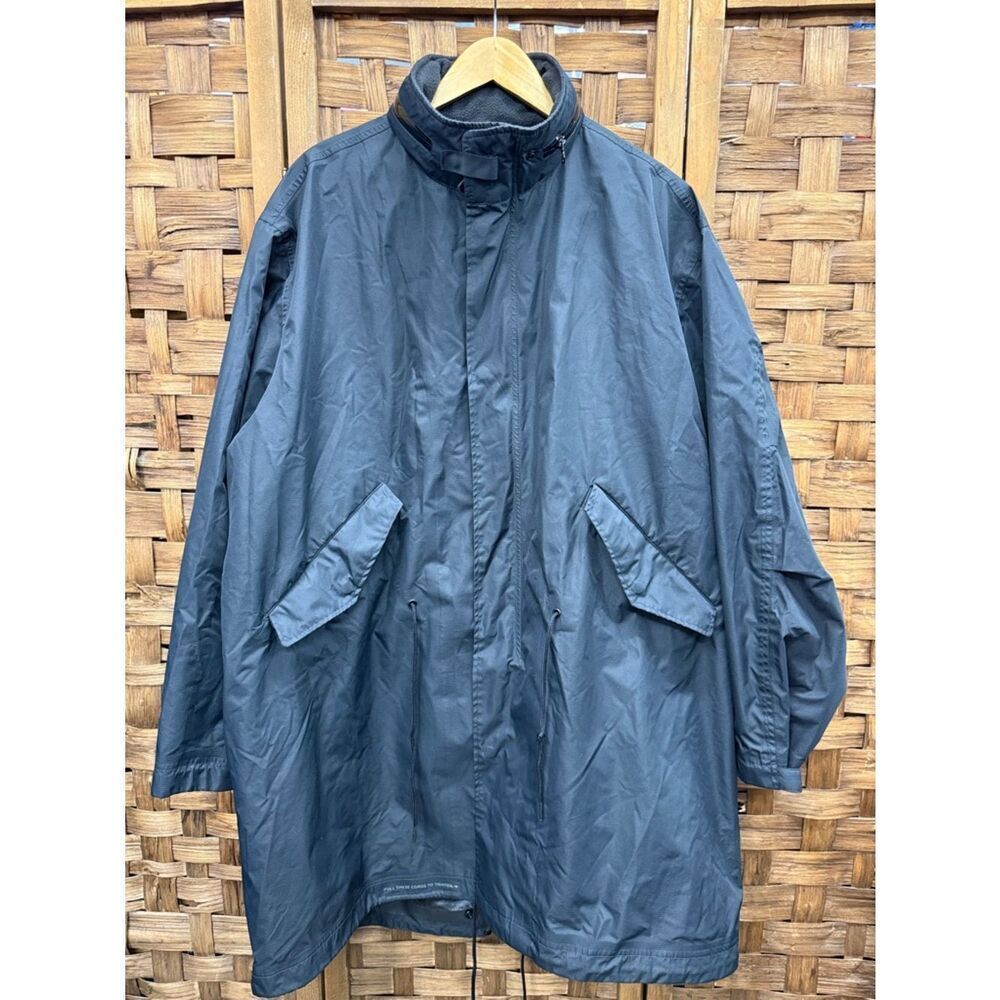 Men's Black Parka Raincoat